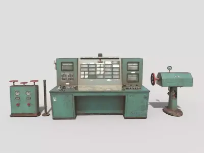 Old Powerplant Control Panel Group 3D model