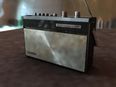 Vintage radio Panalina GR100 Free low-poly 3D model