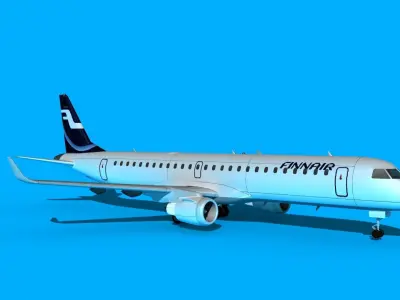 Embraer Emb-190 Finnair 2 3D model