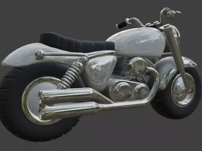 Cartoon Motorcycle 3D Model 3D model 2