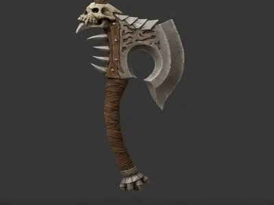 Realistic Ghost scythe 3D Model Low-poly 3D model