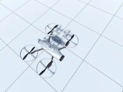 Drone flying in sky Low-poly 3D model buy