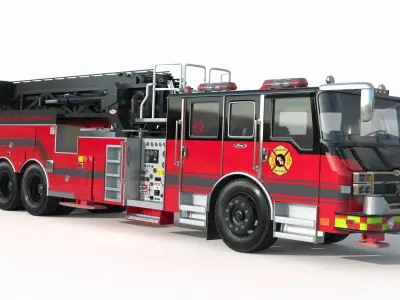 Brighton Fire Aerial pierce 3D model