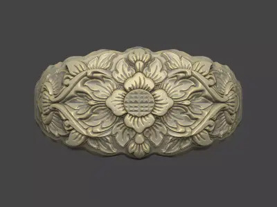 Pattern ring design vintage medieval  3D print model