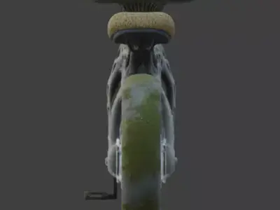Futuristic Bio-Hybrid Moss Bike Low-poly 3D model
