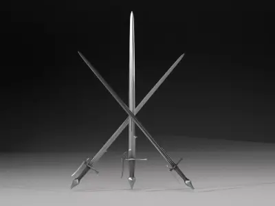 Doge Sword Low-poly 3D model