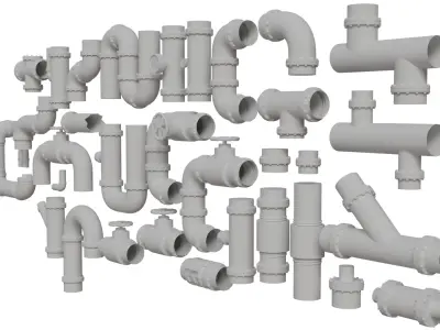 Industrial Modular Pipe tube Kit 3D model