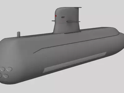 SSK Vastergotland A17 class Low-poly 3D model