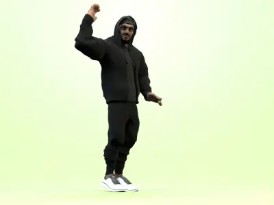 Cartoon male characters - Hip Hop Dancer Free low-poly 3D model
