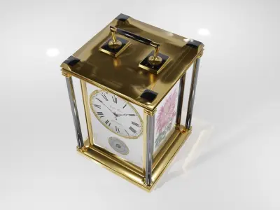 Carriage Clock Low-poly 3D model