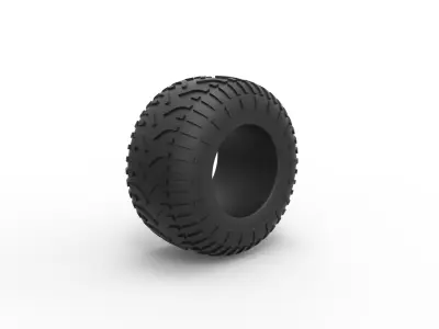 Low pressure tire 6 Scale 1 to 25 3D print model