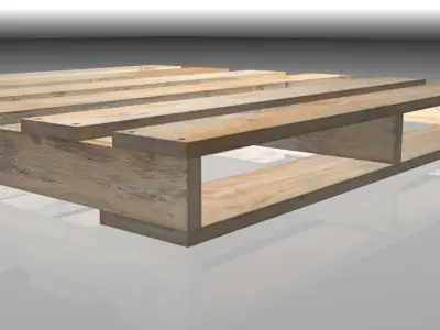 Wood Pallet low poly Low-poly 3D model