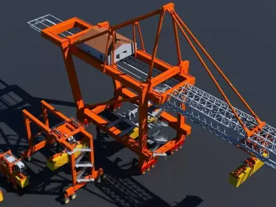 Cargo Crane Collection 3D model