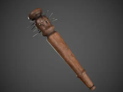Spiked Table Leg Weapon Low-poly 3D model