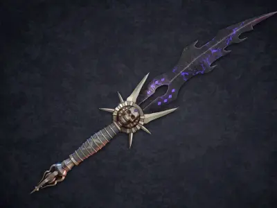 Dark Fantasy Knife Low-poly 3D model