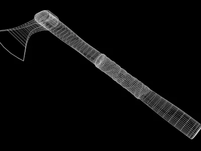 Hatchet axe Low-poly 3D model get