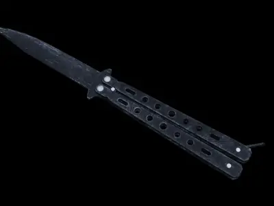 Butterfly Knife Low-poly 3D model shop