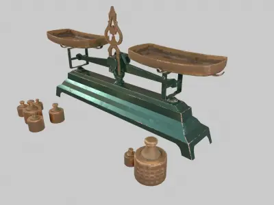  balance scale 3d model Free low-poly 3D model