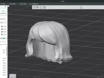 Custom3Dprint Minifigure Accessory - Minifigure Hair S3 - 05 3D print model