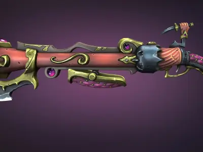 Royal musket Low-poly 3D model