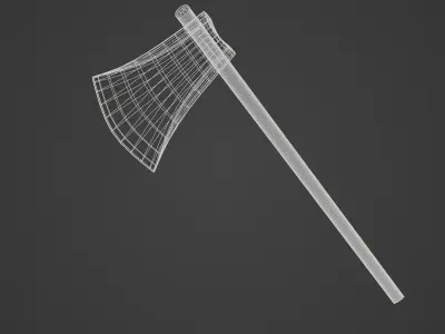 Textured Low Poly Ax Free low-poly 3D model