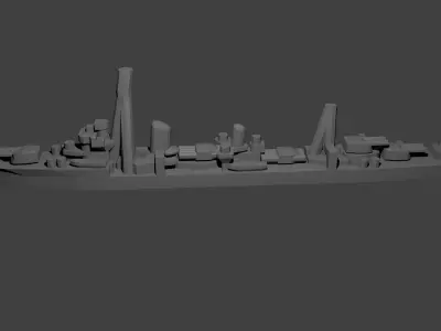 Japanese Kagero Class Destroyer 3D print model