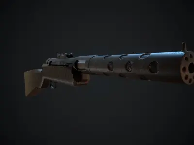 MP-28 Low Poly gun Low-poly 3D model