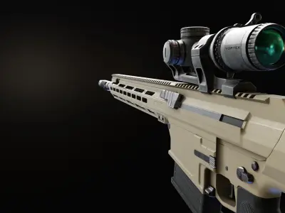 MK18 Mjolnir Low-poly 3D model