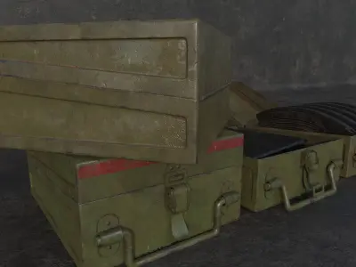 Ammo box for 31M and 36M Solothurn Low-poly 3D model