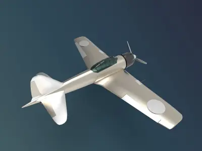 A6M3 32 Mitsubishi Zero fighter plane 3D model purchase