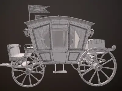 Horse Carriage 3D model buy
