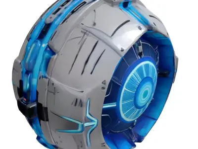 Futuristic Energy Shield Generator 3D model get