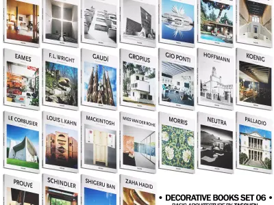 047 Decorative books set 06 Basic Art Series PART 01 3D model