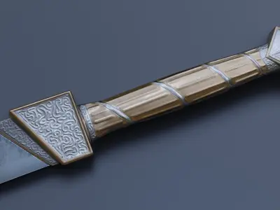 Sword 04 Low-poly 3D model