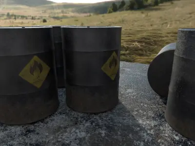 Arabic Old Oil Barrel  Free low-poly 3D model