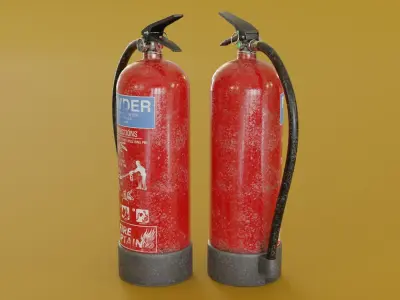 Fire Extinguisher Low-poly 3D model 35