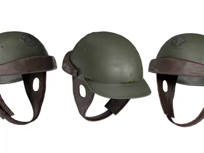 FRENCH WWII HELMET MODELE M35 Low-poly 3D model
