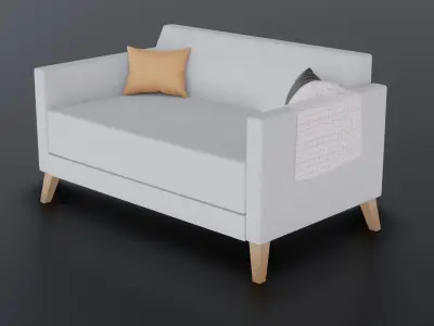 Love Seat Free 3D model