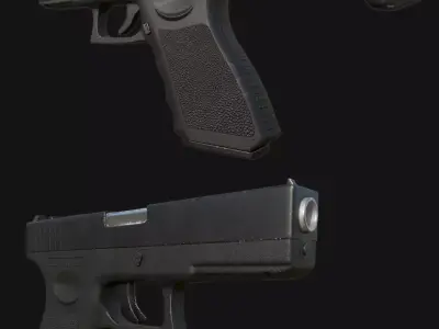 Glock18 Rigged 3D model