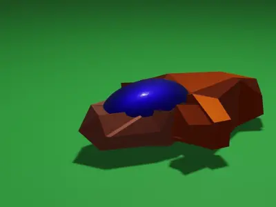Spaceship Warfly Free low-poly 3D model