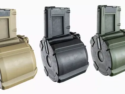 AR 15 Magazine Magpul PMAG 60 rounds Low-poly 3D model