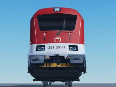 ZSSK 381 001-7 Free low-poly 3D model