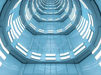 Sci Fi Tunnel 3D model 57