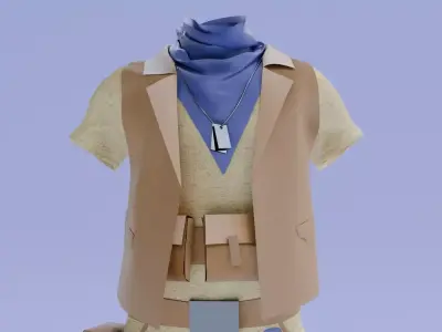 Male Soldier Outfit - 3D Model 3D model