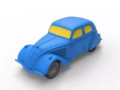 Peugeot 302 1936 Classic Car 3D print model