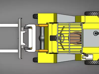 Internal Combustion Counterbalance Forklift 3D model
