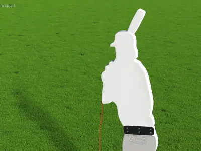 Baseball Pitching Dummy White 3D model