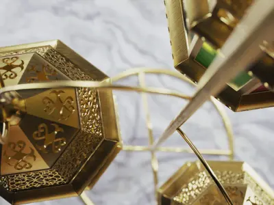 azure floor antique light 01 3D model