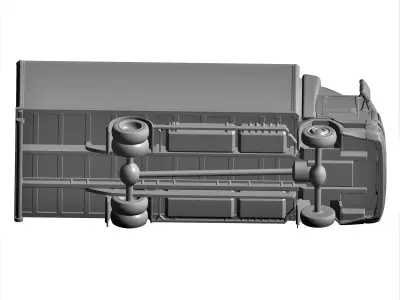 mini goods truck static model 3D print model