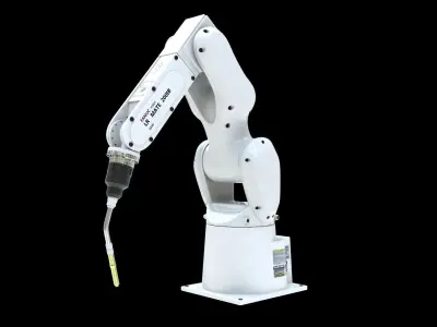 Fanuc LR MATE 200IB Cinema 4D Rigged Robotic Arm 3D model
